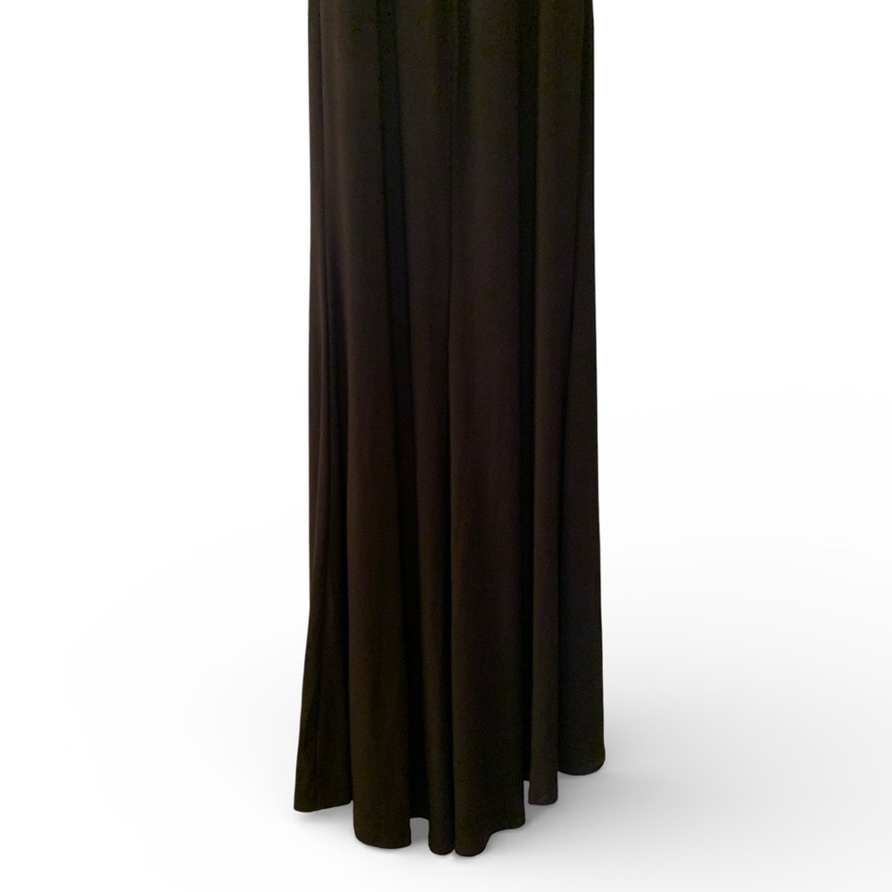 NIGHTS by TEEZE ME Elegant Black Gold Embellished Evening Gown Prom Dress Formal - Picture 7 of 11
